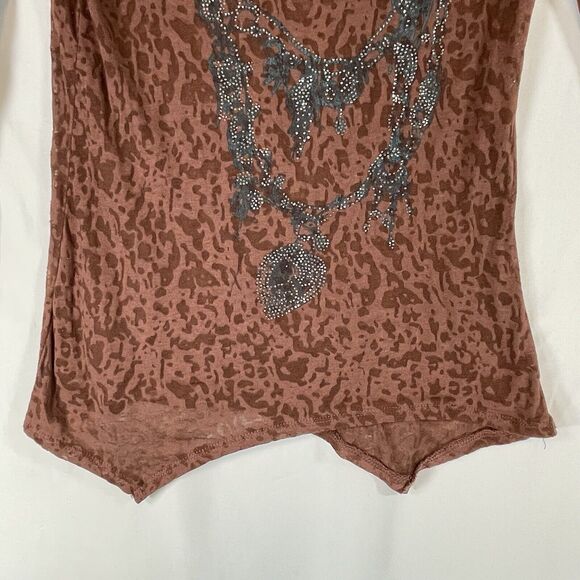 Cowgirl Tuff Co VTG Burnout L/S Top Womens SIZE MEDIUM Shirt Western Y2k Rodeo - Picture 4 of 10